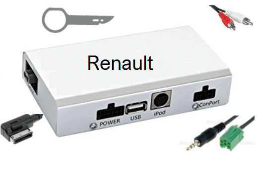 Renault adapters, kabels en accessoires voor o.a. bluetooth aux usb sd.