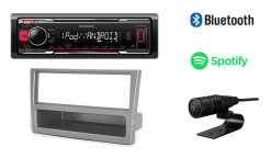 Kenwood 1-din bluetooth autoradio Opel Astra G, Corsa C, Vectra C, Vivaro (Grijs) en meer modellen