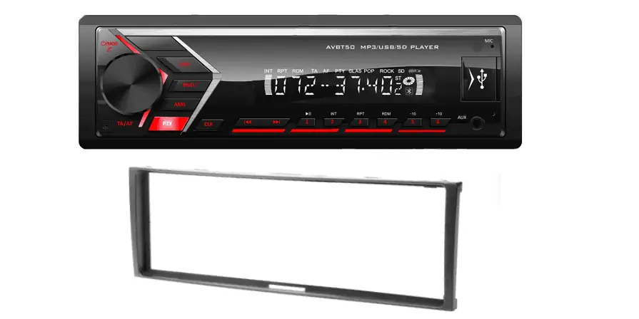 POUR RENAULT MÉGANE 2 Lm Diaphragme Autoradio Cadre de Montage 1-DIN