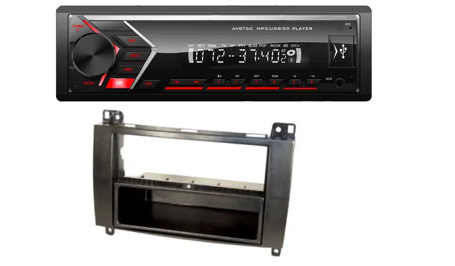 2-DIN Paneel Hyundai IX 20 Met Pocket Voor Manual Climate Control 2010 2017 Kleur  Mat Zwart