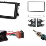 2 din inbouwpaneel / installatie kit voor Volkswagen/Seat/Skoda inclusief iso quadlock verloopstekker