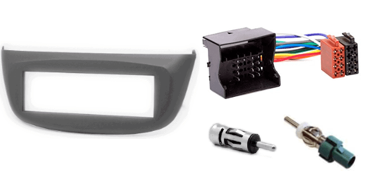1-din installatie kit Renault Twingo, Wind met kabel en antenne