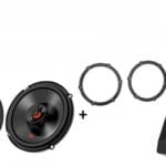 Citroën C1/Toyota Aygo/Peugeot 107 JBL premium voordeur speakers (2005-2014) + Subwoofer 200Watt Audio upgrade  180W / 60Watt RMS + ringen