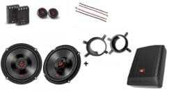JBL Volvo XC70 voordeur speakers BWJ 2000-2007 / Subwoofer 200Watt 210W / 70Watt RMS + ringen