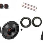JBL Volkswagen Up (2011-2020) voor deur speakers + 200watt Subwoofer 210W / 70Watt RMS + ringen