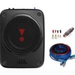 JBL Subwoofer underseat - compact woofer 200 Watt (100)RMS + RCA kabelset