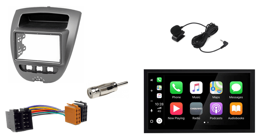 Citroen C1| Toyota Aygo | Peugeot 107 2006-2014 Wireless Apple Carplay &  Android Auto