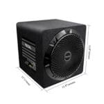 SW10P Car Audio 10 Inch Active Subwoofer with Passive Radiator, Built-in 600W Amplifier
