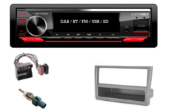 DAB / BT autoradio Opel Astra G, Corsa C, Vectra C, Vivaro (Grijs) en meer modellen  | 4x50 watt | multicolor | Audiovolt AMS-450DAB