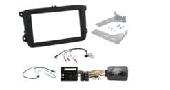 installatiekit VW Seat Skoda | inbouwpaneel - antenne verloop en stuurwiel / cabusinterface