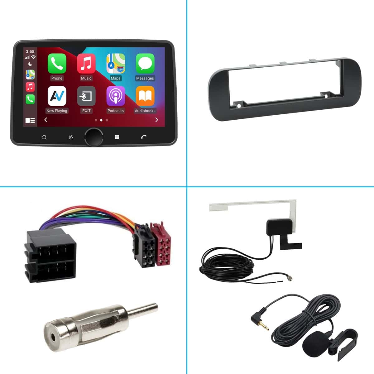 Lautsprechereinbauset für Fiat Panda (03-12 Lautsprechereinbauset für Fiat Panda (03-12