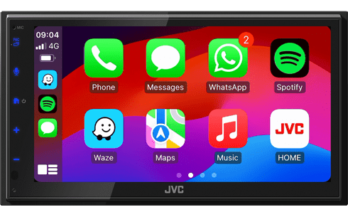 KW M695DBT CP Home screen Front