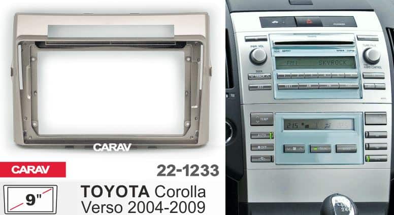 Los 9-inch frame geschikt voor de TOYOTA Corolla Verso 2004-2009 ...