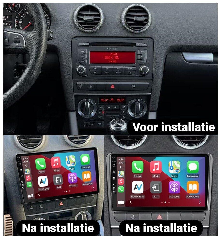 Audi A3 D040Q 9 inch afterinstall tekst