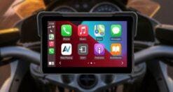 Motor Navigatie met Camera’s – Audiovolt MN5‑PRO 5″ Waterdicht, Draadloos CarPlay & Android Auto