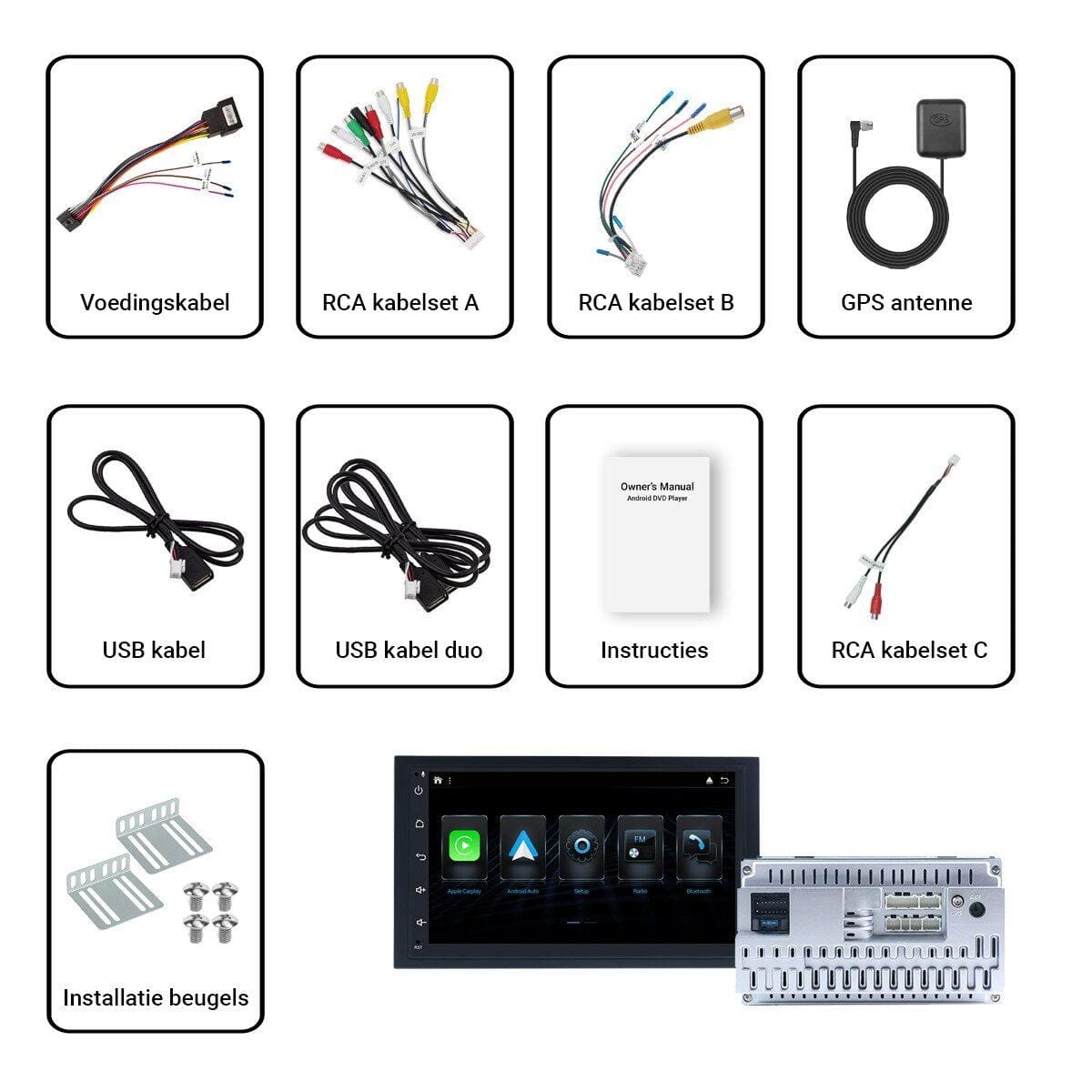 Suzuki Swift 2004-2010 Navigatie – Draadloos CarPlay & QLEDFIAT