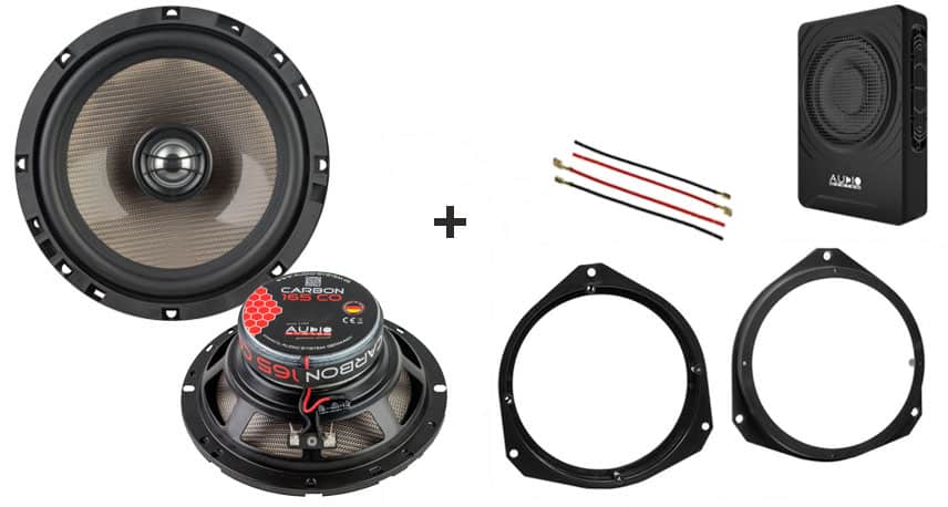 Sound-way Speaker Assembly Kit Speaker Frame Speakers Car Radio 16.5 com compatible with Fiat Stilo, Fiat 500
