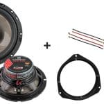 Fiat Punto voordeur speakers + Subwoofer 200Watt Audio upgrade Audio System 110W / 70Watt RMS + ringen (bj 2007 - 2019)