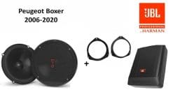 Peugeot Boxer speakers + Subwoofer 200Watt Audio upgrade JBL 225W / 45Watt RMS + ringen
