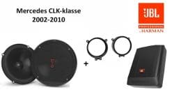 Mercedes CLK-klasse (209) speakers + Subwoofer 200Watt Audio upgrade JBL 225W / 45Watt RMS + ringen