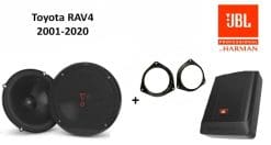 Toyota RAV4 speakers + Subwoofer 200Watt Audio upgrade JBL 225W / 45Watt RMS + ringen