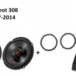 Peugeot 308 speakers + Subwoofer 200Watt Audio upgrade JBL premium 180W / 60Watt RMS + ringen