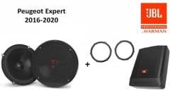 Peugeot Expert speakers + Subwoofer 200Watt Audio upgrade JBL 225W / 45Watt RMS + ringen