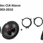 Mercedes CLK-klasse (209) speakers + Subwoofer 200Watt Audio upgrade JBL premium 180W / 60Watt RMS + ringen
