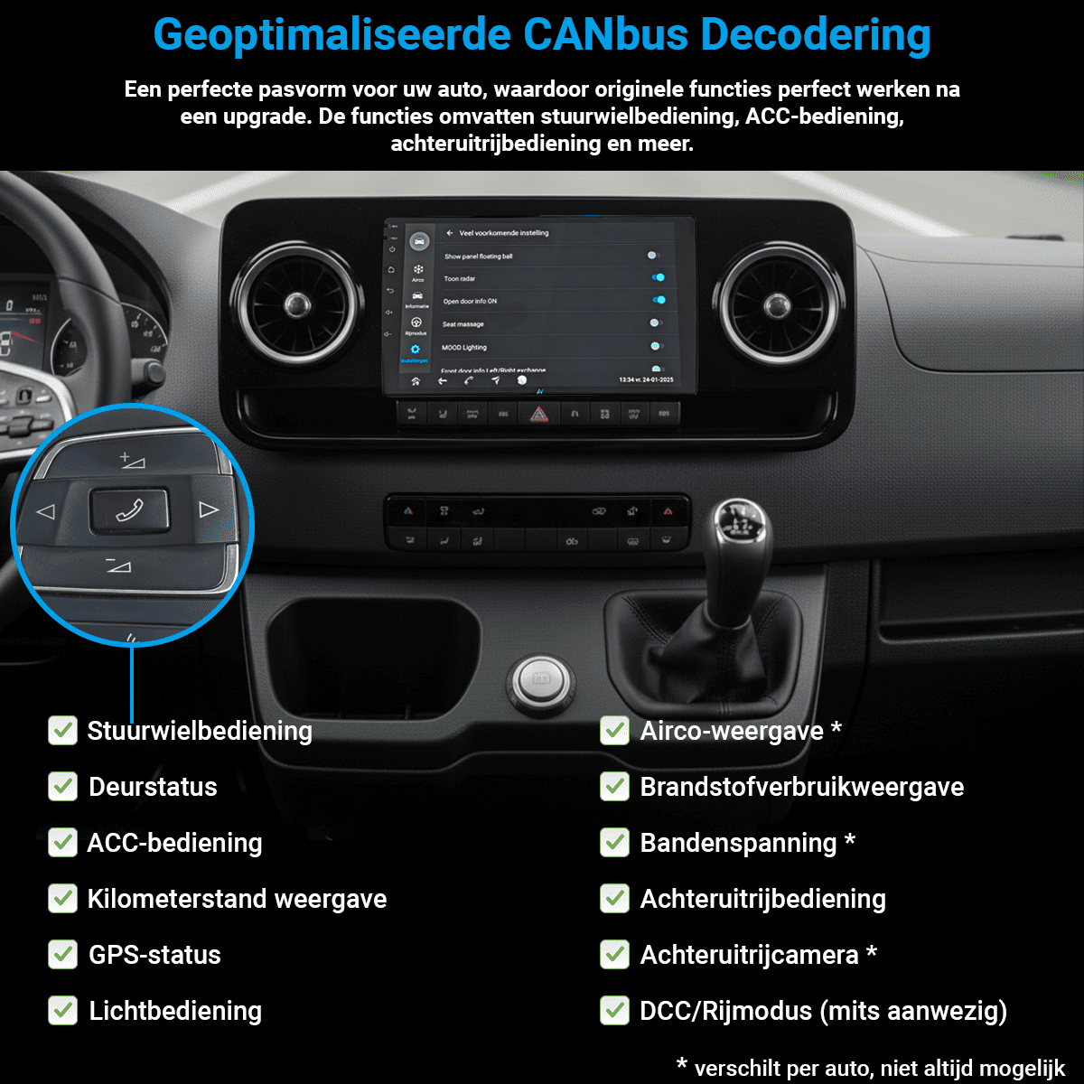 Podofo CarPlay Autoradio 9 Inch Voor Peugeot 308/408 2007-2013 – 2G+64G, Android Auto, GPS, WiFi, Bluetooth En FM RDS