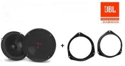 Fiat Punto JBL voordeur speakers Audio upgrade 225W / 45Watt RMS + ringen (2007-2019)
