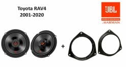 Toyota RAV4 speakers Audio upgrade JBL 225W / 45Watt RMS + ringen