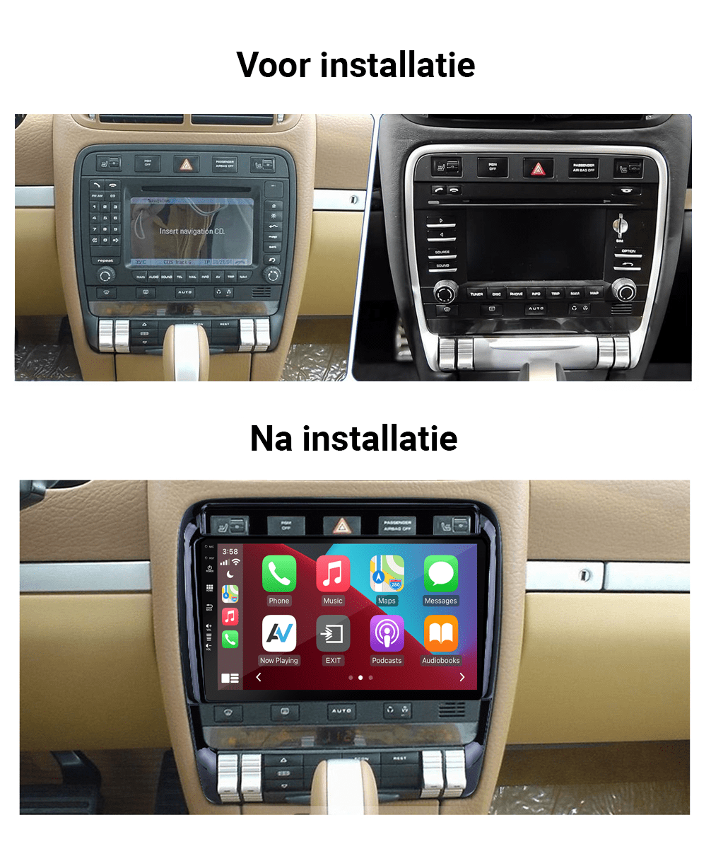 Porsche Cayenne 2002-2010 Apple Carplay Android navigatie